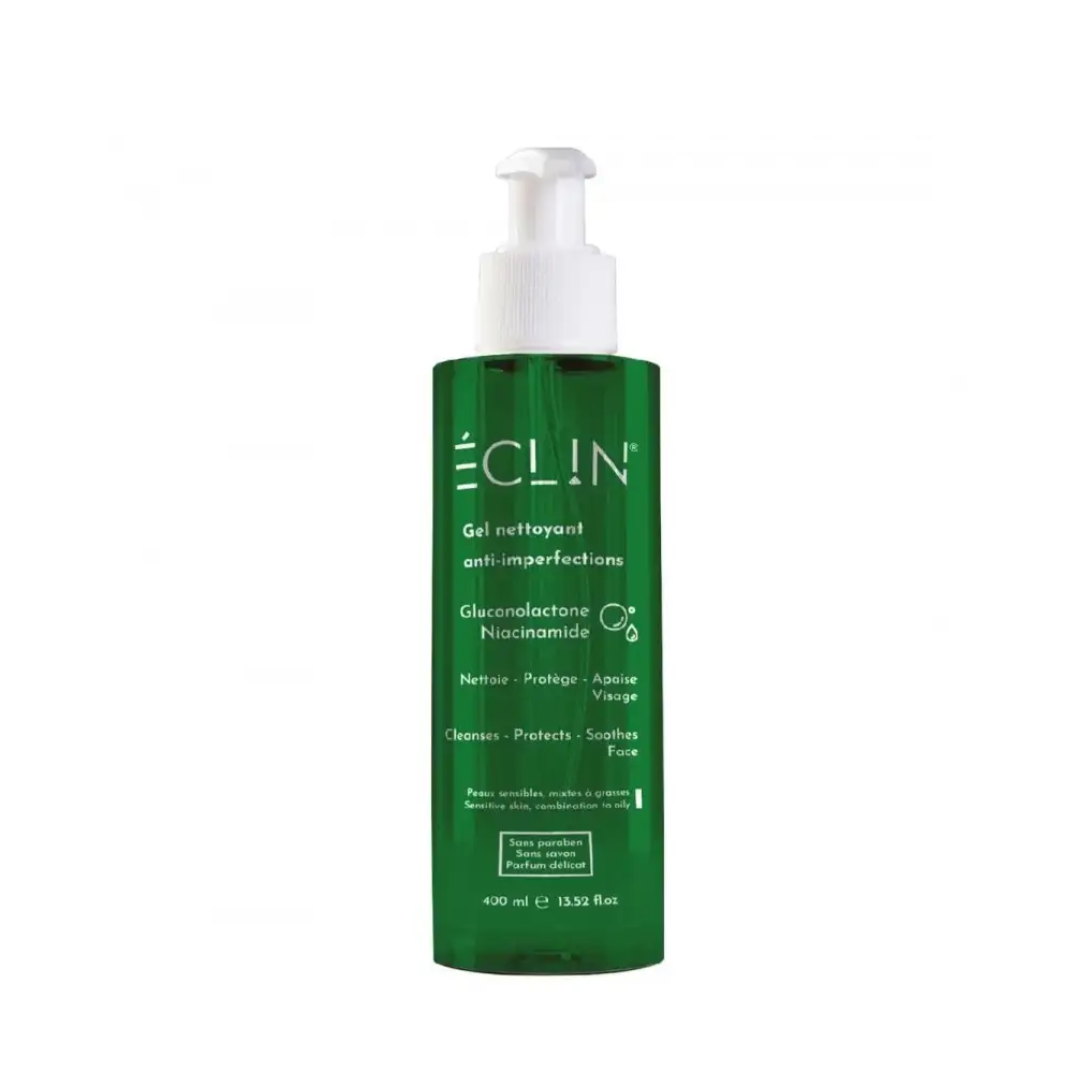Eclin-Gel-nettoyant-anti-imperfection-400ml.png Eclin Gel Nettoyant Anti-Imperfection 400ml – Image 1