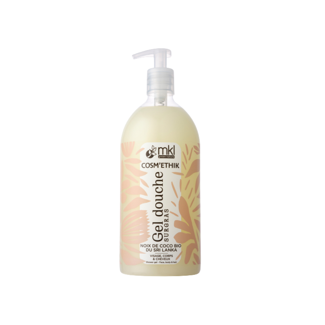 Elba-lait-bronzant-protecteur-spf30-100ml-2025-04-25T113749.082.png MKL Cosm’ethik Gel Douche Noix de Coco Bio 1L – Image 1