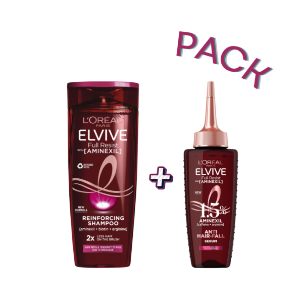 L&rsquo;Oreal Paris Elseve Fall Resist Aminexil Shampooing 200ml+ Serum 100ml Pack