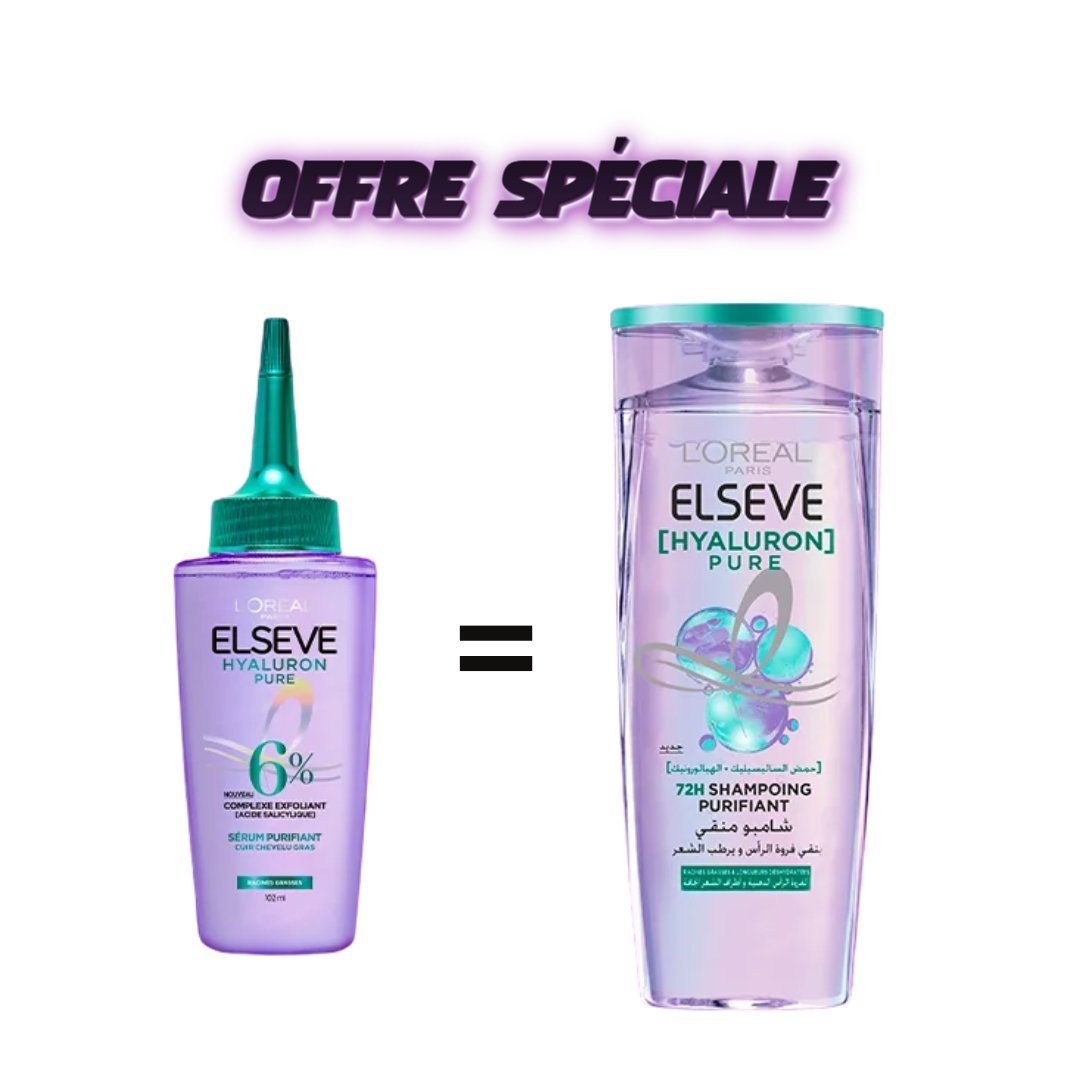Elseve-Hyaluron-Pure-Serum-100ml-Shampooing-200ml-Pack-1.jpg L’Oreal Paris Elseve Hyaluron Pure Serum 100ml + Shampooing 200ml Pack – Image 1
