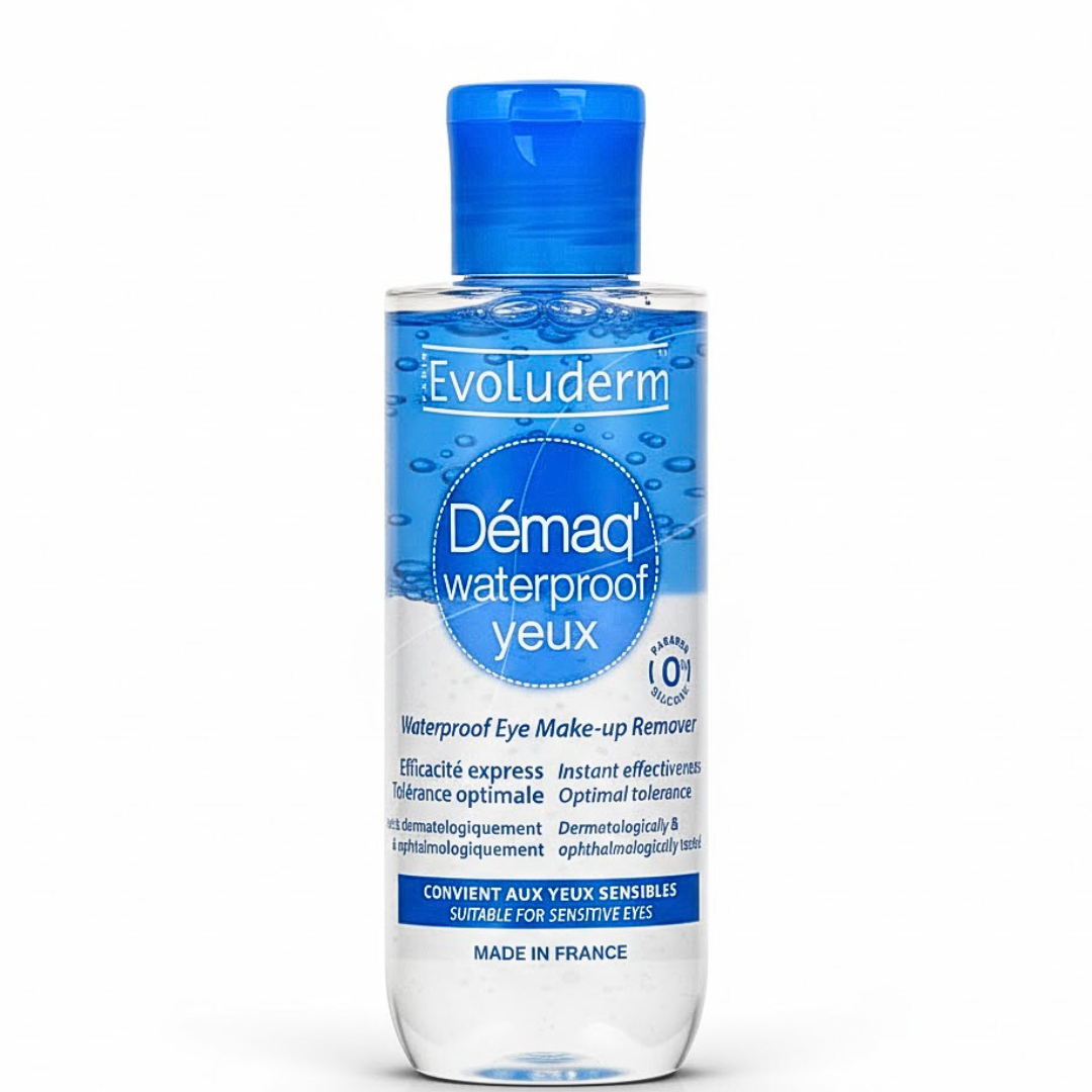 Evoluderm-Demaquillant-Waterproof-Yeux-150ml.png Evoluderm Demaquillant Waterproof Yeux 150ml – Image 1
