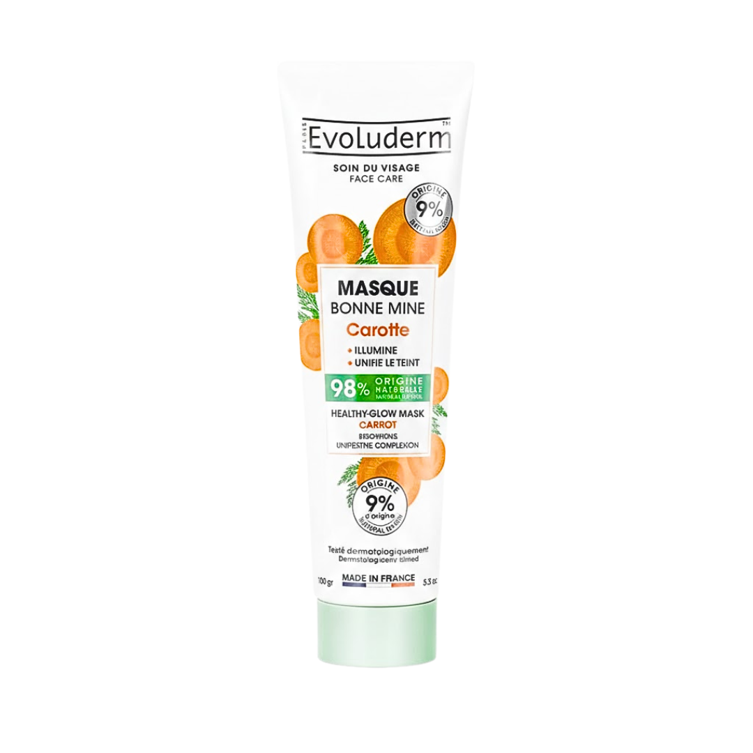 Evoluderm-Masque-Bonne-Mine-Carotte-150g.png Evoluderm Masque Bonne Mine Carotte 150g – Image 1