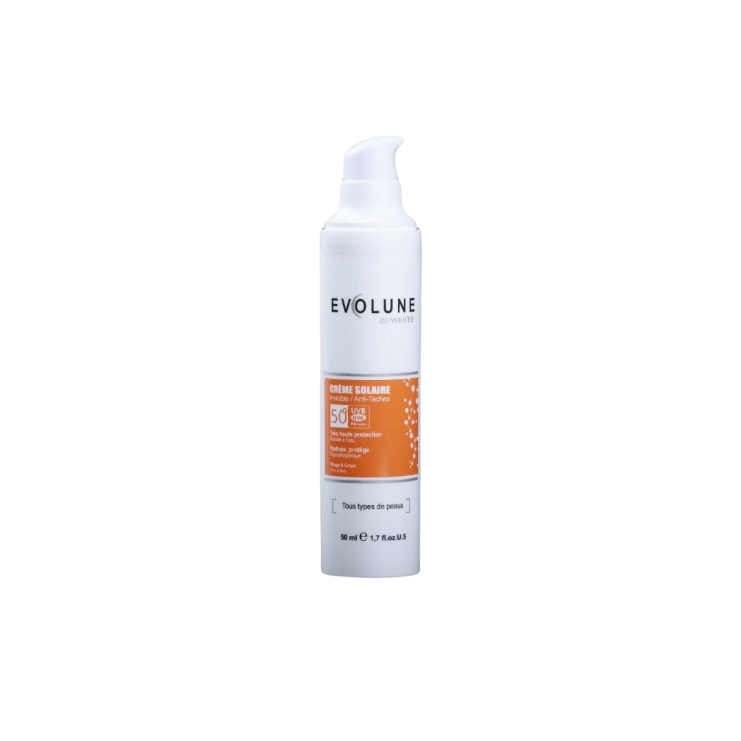 Evolune-Ecran-solaire-invisible-spf50-50ml.png Evolune Ecran solaire invisible spf50+ 50ml – Image 1