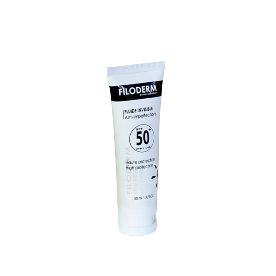 Filoderm-Ecran-Fluide-invisible-anti-imperfection-spf50-50ml-1.png Filoderm Ecran Fluide Invisible Anti-imperfection spf50+ 50ml – Image 1
