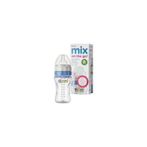 Flori Mix Biberon 300ml Bleu
