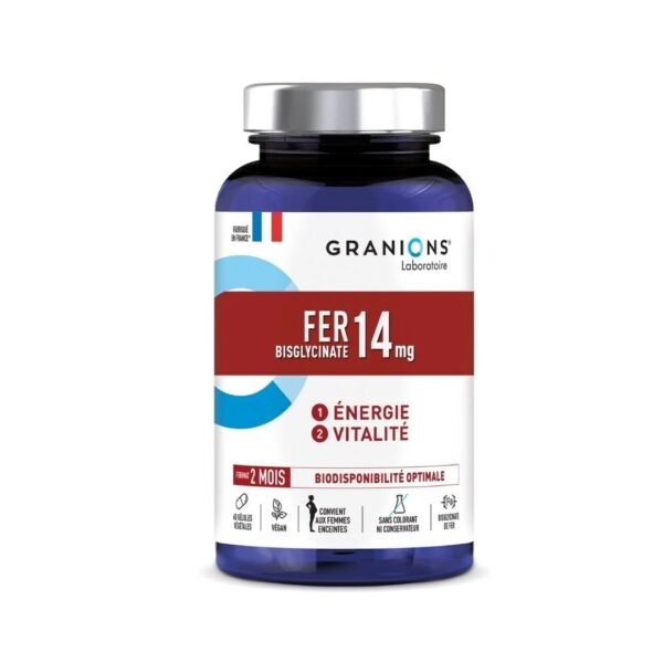 GRANIONS – Fer Bisglycinate14 mg B60 gélules