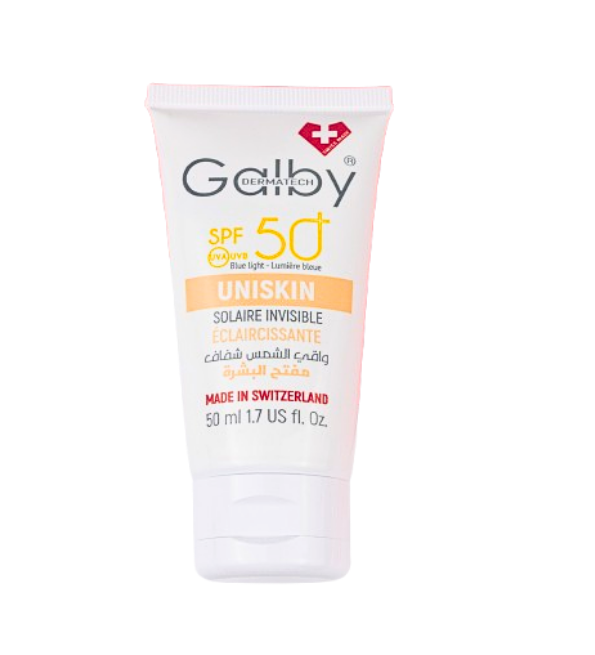 Galby-Dermatech-Uniskin-Solaire-Invisible-Eclaircissante-spf50-50ml.png Galby Dermatech Uniskin Solaire Invisible Eclaircissante Spf50+ 50ml – Image 1