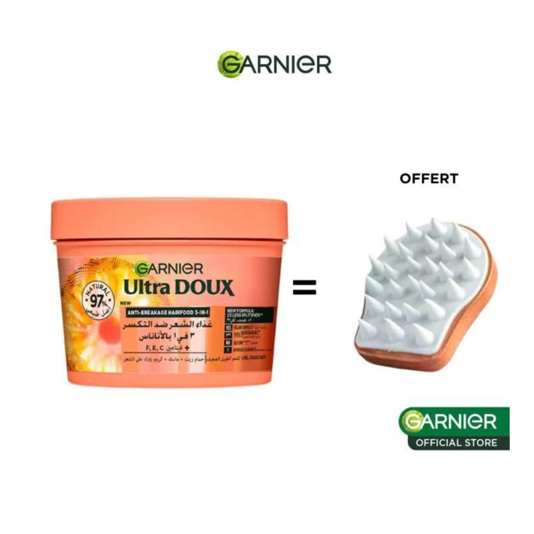 Garnier-Ultra-Doux-Hair-Food-Pineapple-390mlScalp-Massage-Pack.png Garnier Ultra Doux Hair Food Pineapple 390ml+Scalp Massage Pack – Image 1