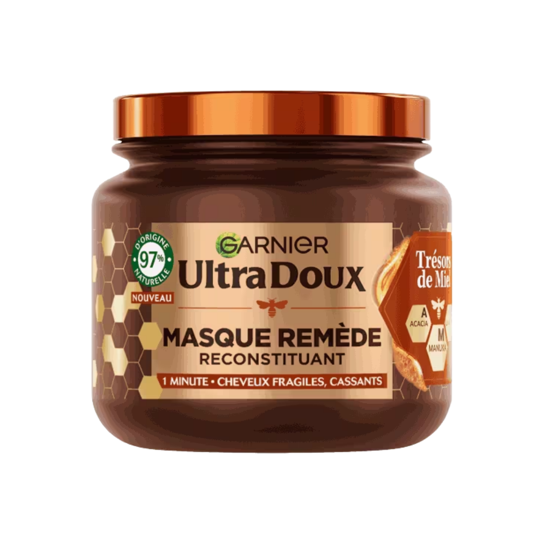 Garnier-Ultra-Doux-Masque-Remede-Tresor-de-Miel-340ml.png Garnier Ultra Doux Masque Remede Tresor de Miel 340ml – Image 1