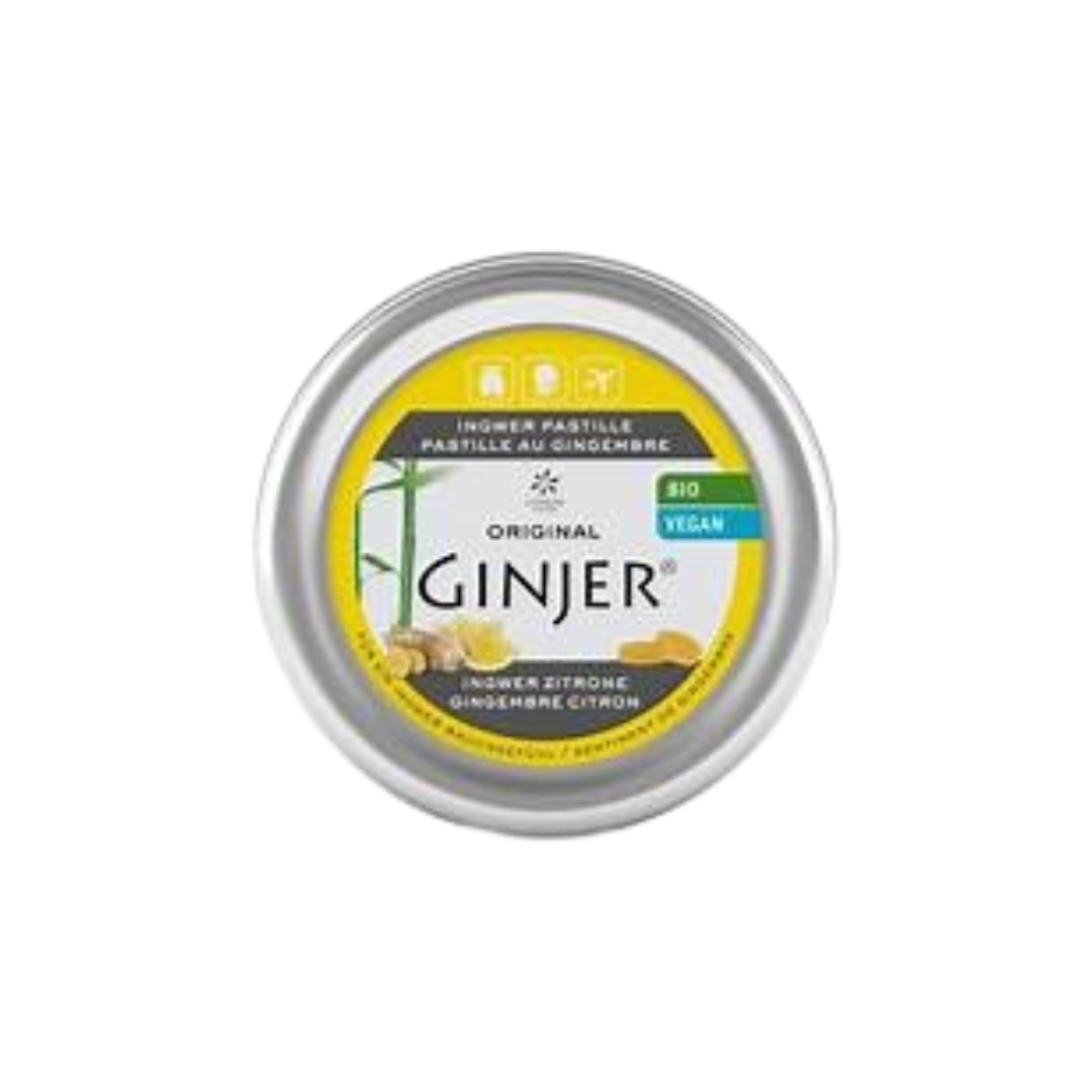 Ginjer-Pastilles-gingembre-Citron-40g-1.png Ginjer Pastilles Gingembre Citron 40g – Image 1