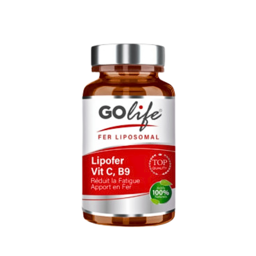 Golife-Lipofer-Vit-C-B9-90gelules.png Golife Lipofer Vitamine C B9 90 Gelules – Image 1