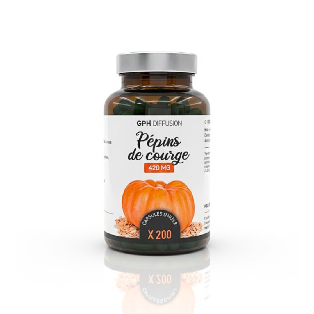 Gph-Pepins-De-Courge-200cps.png GPH Diffusion Pepins De Courge 200 Capsules – Image 1