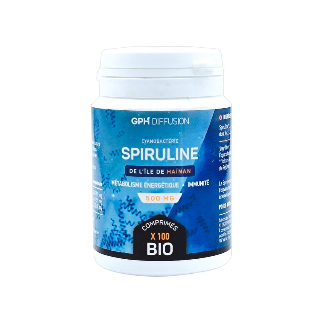 Gph-Spiruline-Bio-100cps.png GPH Duffision Spiruline Bio 100 Comprimes – Image 1