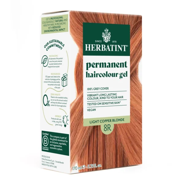 Herbatint Coloration Permanente Blond Clair Cuivré 8R 170ml