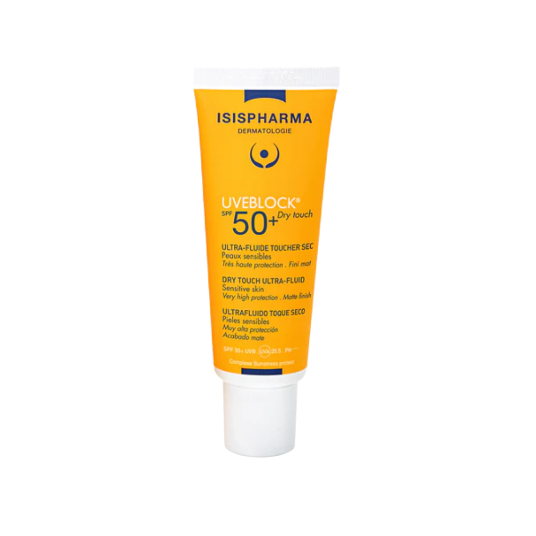 Isis-Uveblock-Dry-touch-Ultra-fluide-spf50-40ml.png Isispharma Uveblock Dry Touch Ultra Fluide Spf50 40ml – Image 1