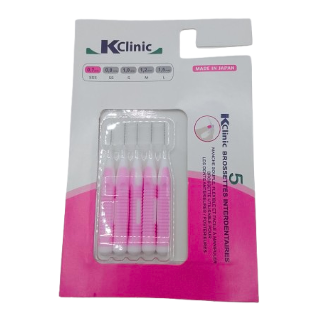 Kin-clinic-brossettes-interdentaire-0.7mm-5unites.png Kin Clinic Brossettes Interdentaire 0.7mm 5Unites – Image 1
