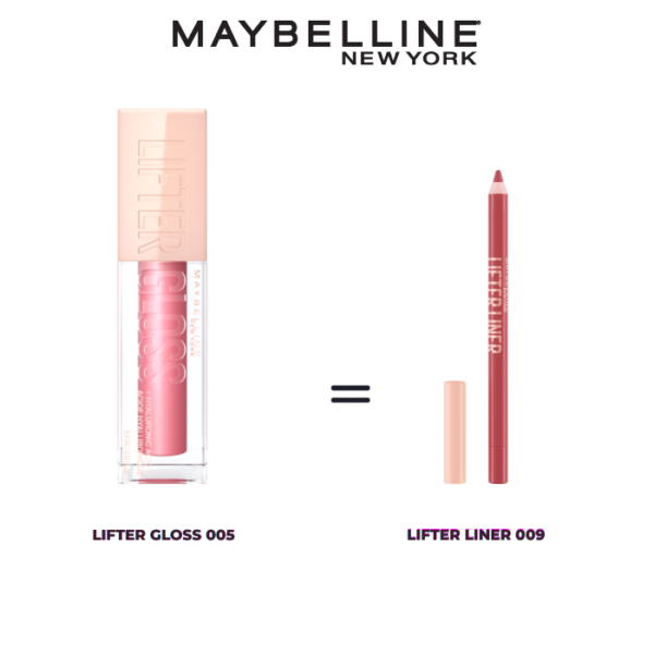 Maybelline Lifter Gloss 005 Petal 5.4ml + Lifter Liner 009 Peaking Pack