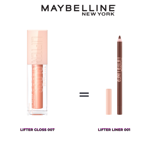 Maybelline Lifter Gloss 007 Amer 5.4ml+Lift Liner 001 Cross The Line Pack