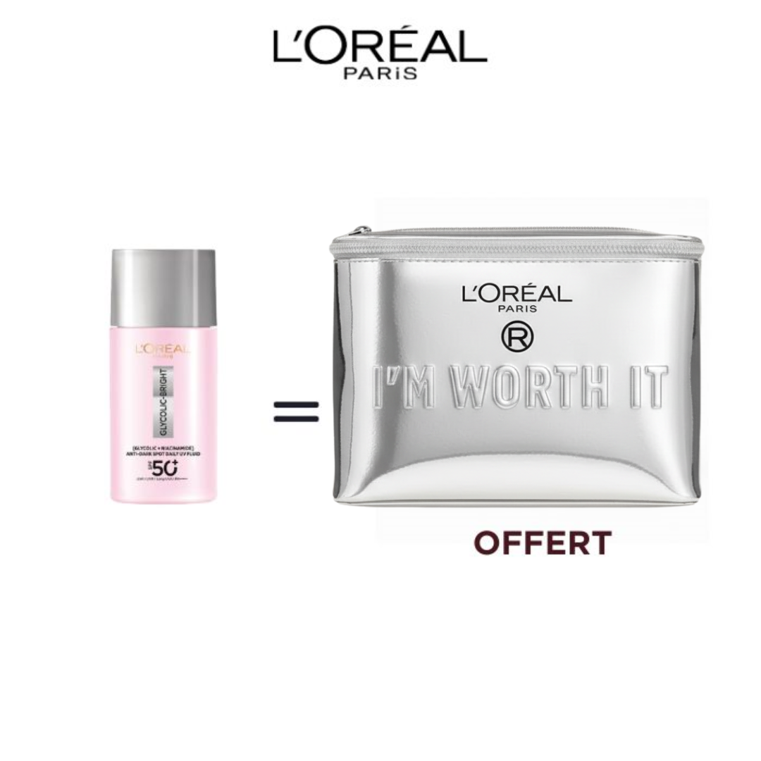 LOreal-Glycolic-Bright-Anti-dark-Spot-UV-s-trouss.png L’Oreal Paris Glycolic-Bright Anti-dark Spot UV spf50+ 50ml = Trousse – Image 1