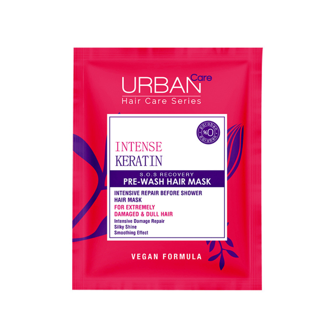 MASQUE-REPARATEUR-AVANT-LAVAGE-KERATINE-50ml.png Urban Care Intense Keratin Masque Reparateur Avant Lavage 50ml – Image 1