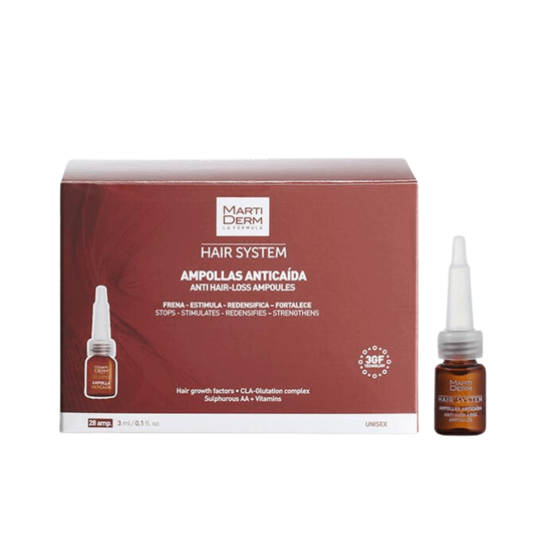 Martiderm-Hair-System-Ampoules-Anti-Chute-3ml-28U-1.png Martiderm Hair System Ampoules Anti-Chute 3ml 28U – Image 1