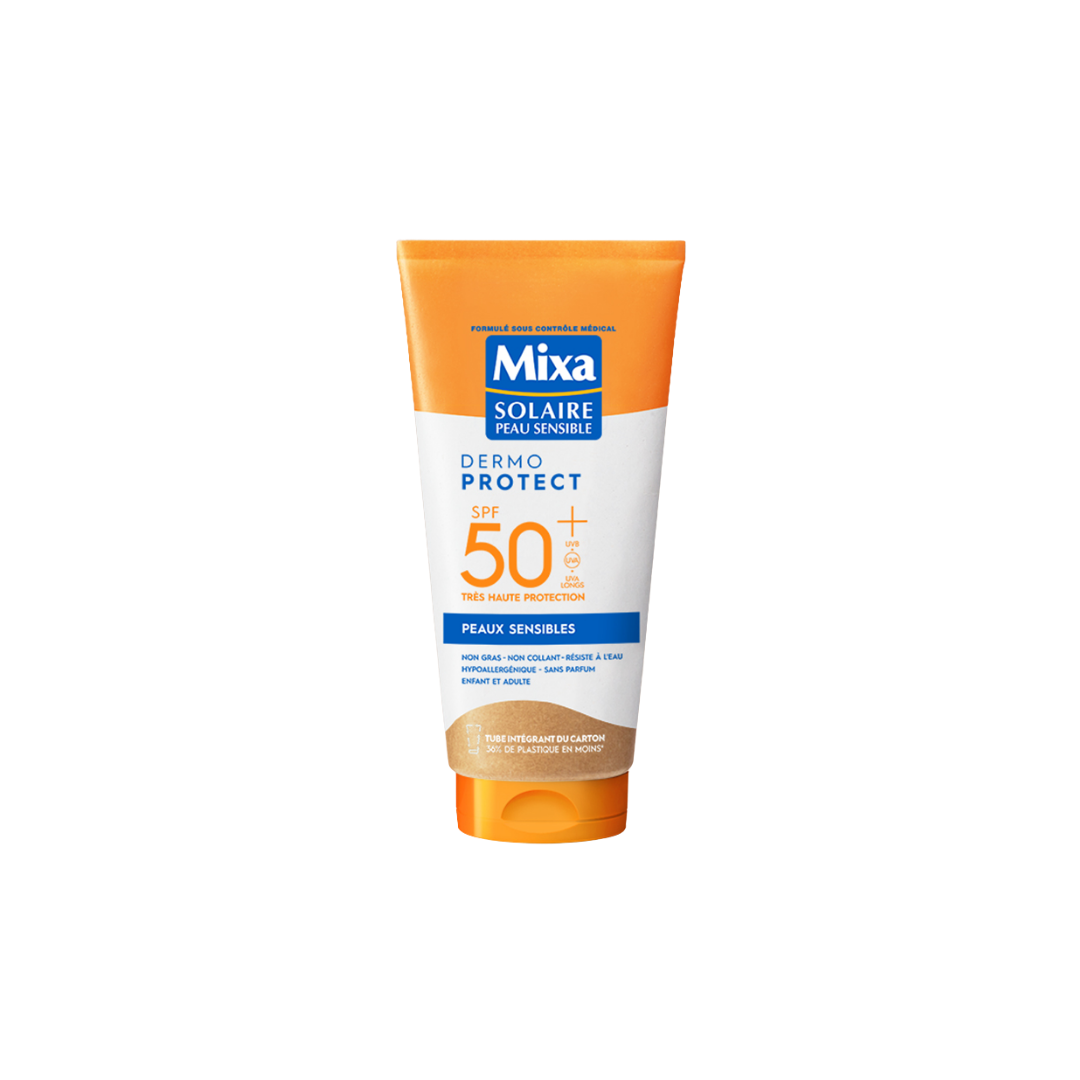 Mixa-Solaire-Lait-Peaux-Sensibles-spf50-175ml.png Mixa Solaire Lait Peaux Sensibles spf50+ 175ml – Image 1