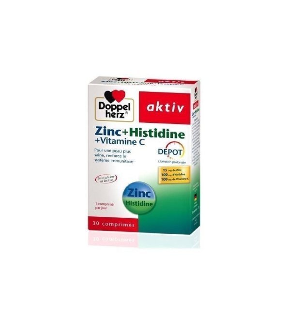 Nouveau-projet-9-4.jpg Doppel Herz Zinc+Histidine+Vitamine C 30 Comprimés – Image 1