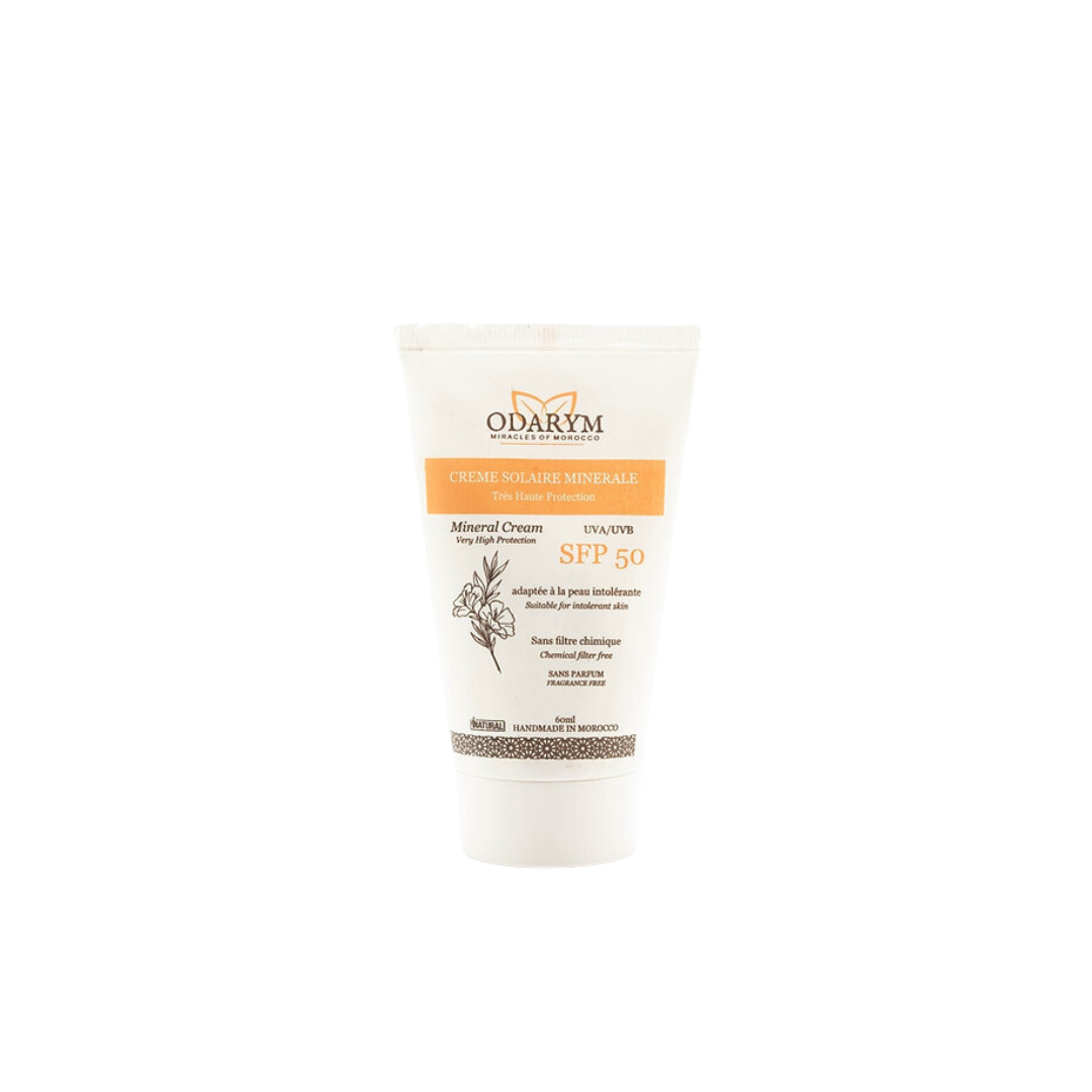Odarym-Ecran-solaire-mineral-spf50-60ml-1-1.png Odarym Crème Solaire Minérale SPF50 – Image 1