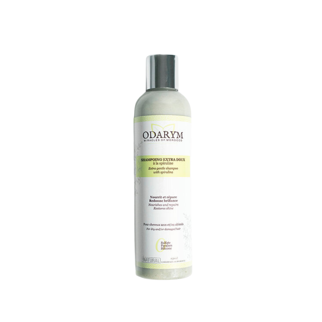 Odarym-shamp-extra-doux-a-la-spiruline-250ml-1-1.png Odarym Shampoing Liquide EXTRA DOUX à La Spiruline et à L’huile de Coco – Image 1