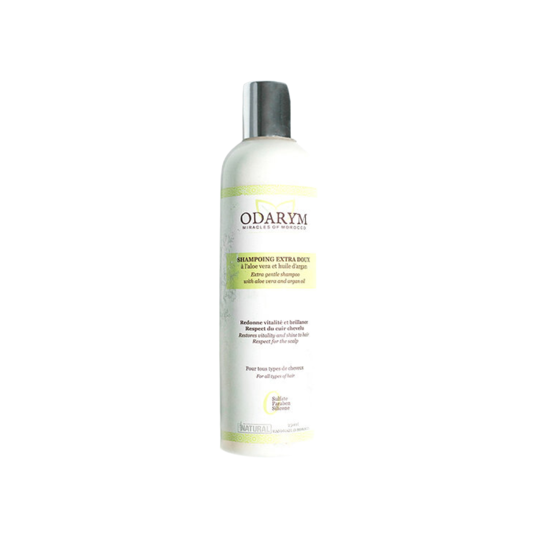 Odarym-shamp-extra-doux-a-laloe-vera-huile-dargan-250ml-1-1.png Odarym Shampoing Liquide EXTRA DOUX à L’aloe Vera et à L’Huile d’Argan – Image 1