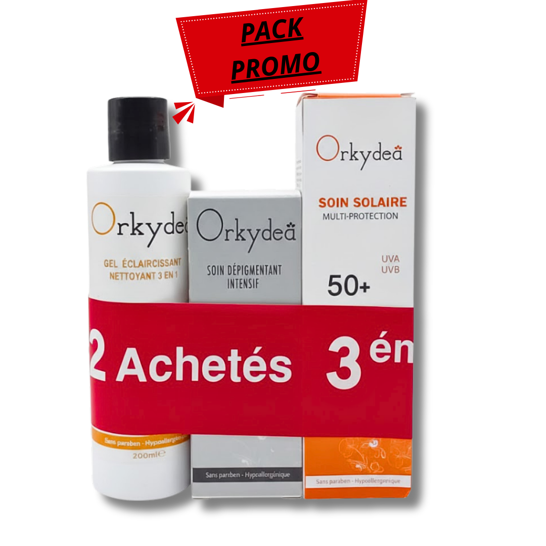 Orkydea-duo-pack-Gel-Nett-Eclaircecran-solaireSoin-Anti-taches-.png Orkydea Gel Nettoyent Eclaircissant+Ecran Solaire+Soin Anti-Taches Pack – Image 1