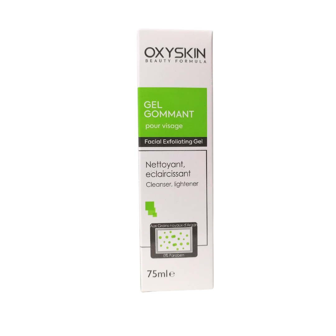 Oxyskin-Gel-Gommant-Eclaircissant-75ml-1.png Oxyskin Gel Gommant Eclaircissant 75ml – Image 1