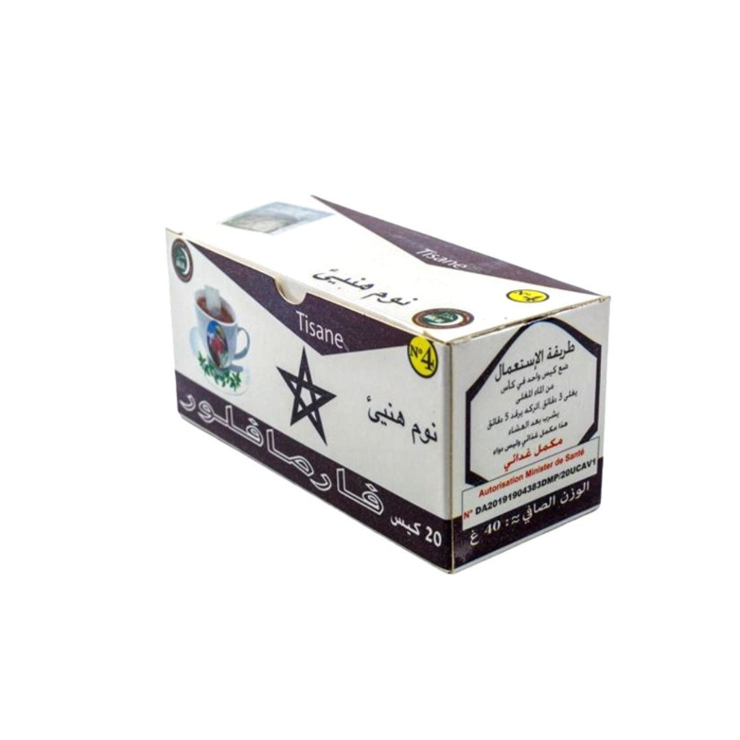Pharmaflor-Tisane-N°4-Bon-sommeil-20-sachet.jpg Pharmaflore Tisane N°4 Bon Sommeil 20 Sachet – Image 1