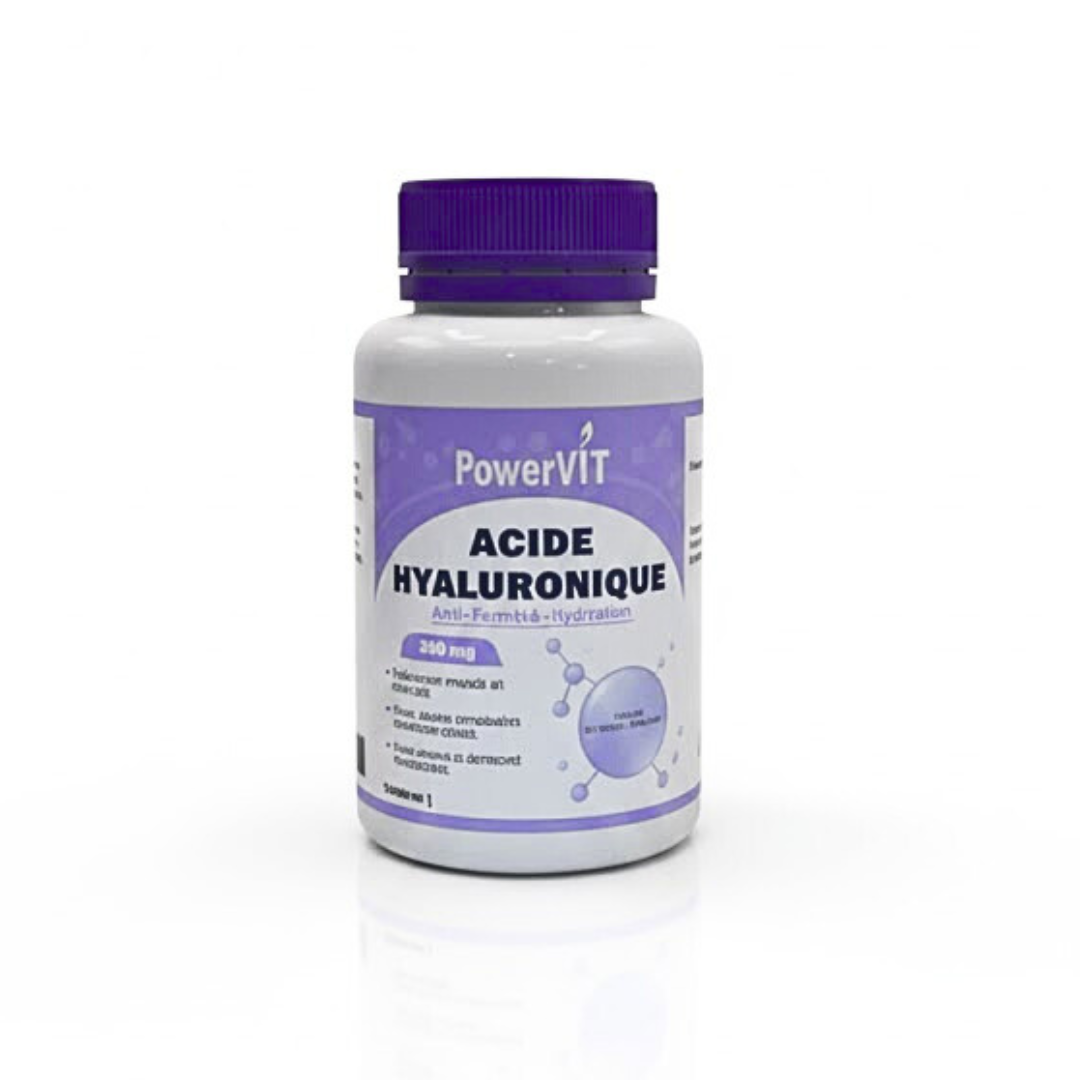 Powervit-Acide-Hyaluronique-60gelules.png Powervit Acide Hyaluronique 60 Gelules – Image 1