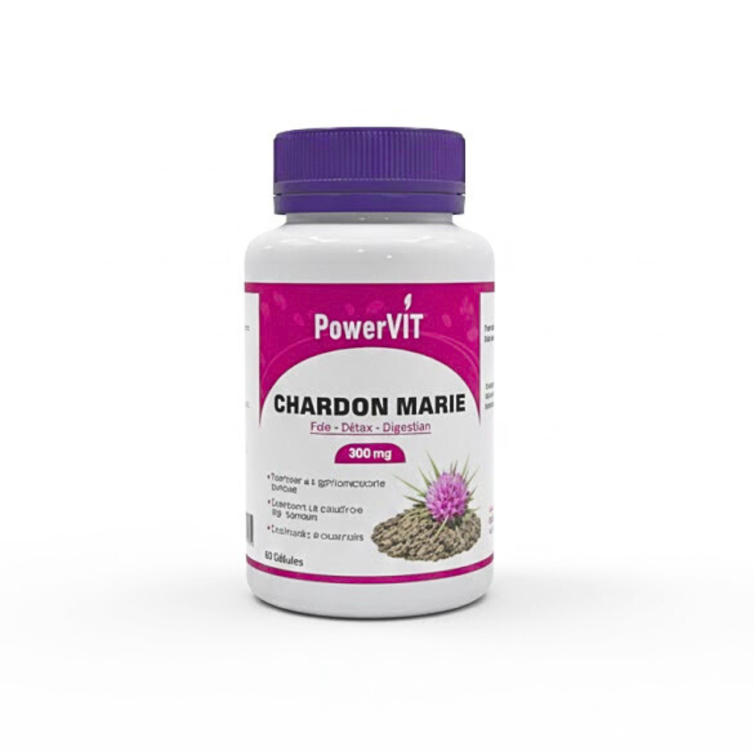 Powervit-Chardon-Marie-60gelules.png Powervit Chardon Marie 60 Gelules – Image 1