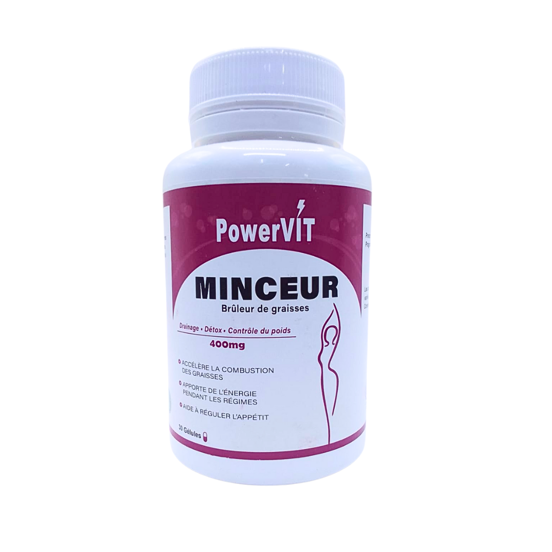 Powervit-Minceur-400mg-30gelules.png PowerVit Minceur 400mg 30 Gelules – Image 1