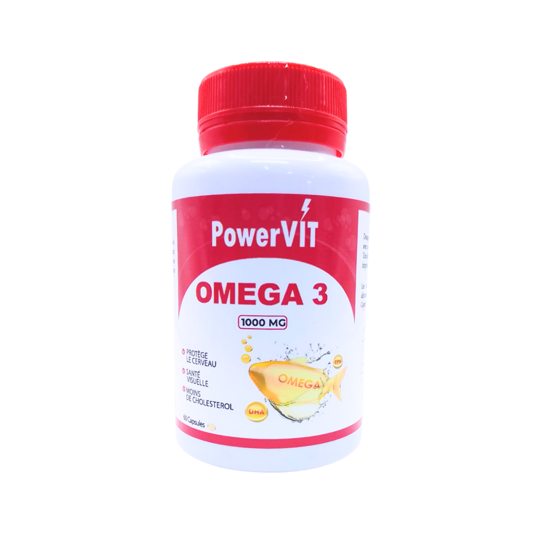 Powervit-Omega-3-1000mg-60capsules.png PowerVIT Omega 3 1000mg 60 Capsules – Image 1