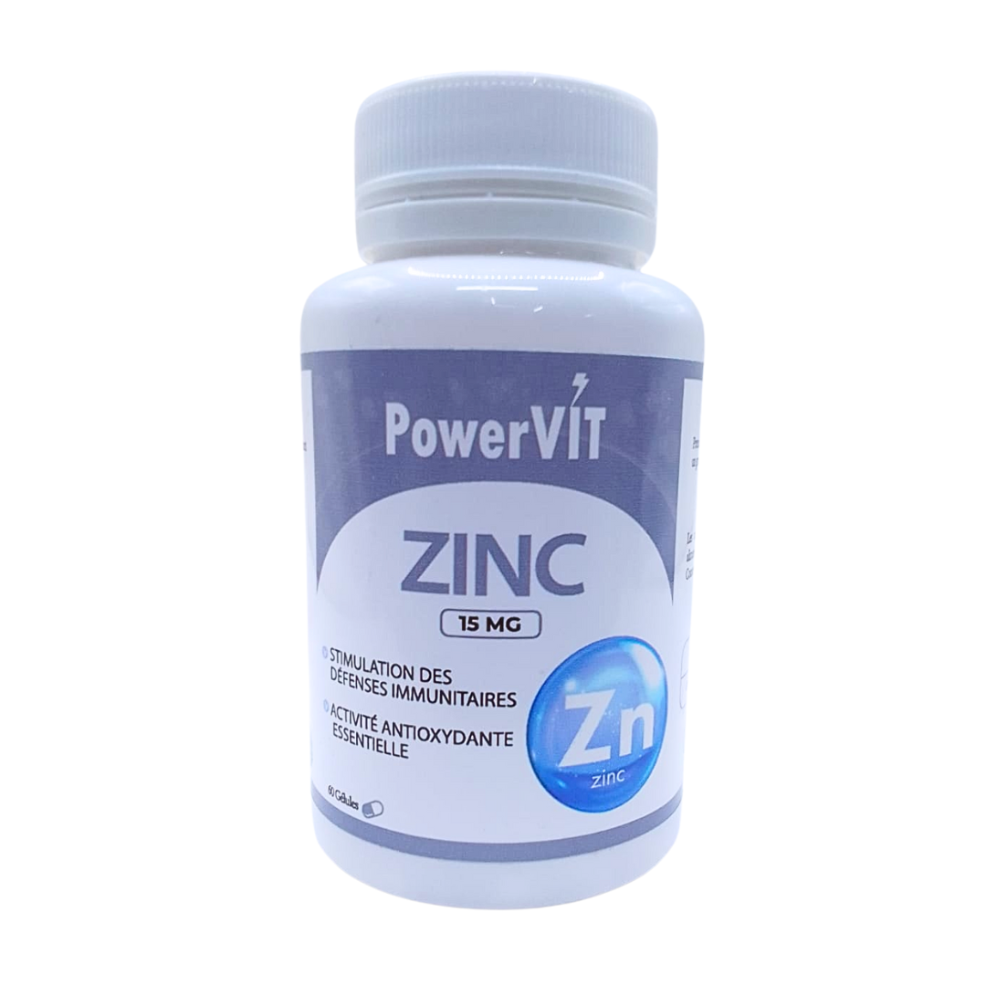 Powervit-Zinc-15mg-60gelules.png PowerVit Zinc 15mg 60 Ggelules – Image 1