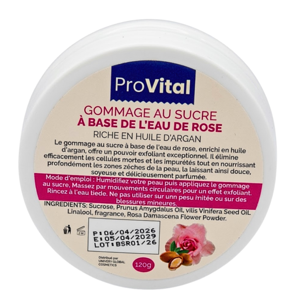 Pro Vital Gommage Au Sucre A Base De L&rsquo;eau De Rose 120g