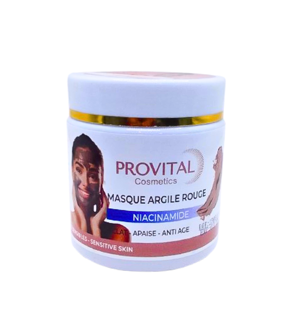 Pro-Vital-Niacinamide-Masque-Argile-Rouge-200g.png Pro Vital Niacinamide Masque Argile Rouge 200g – Image 1