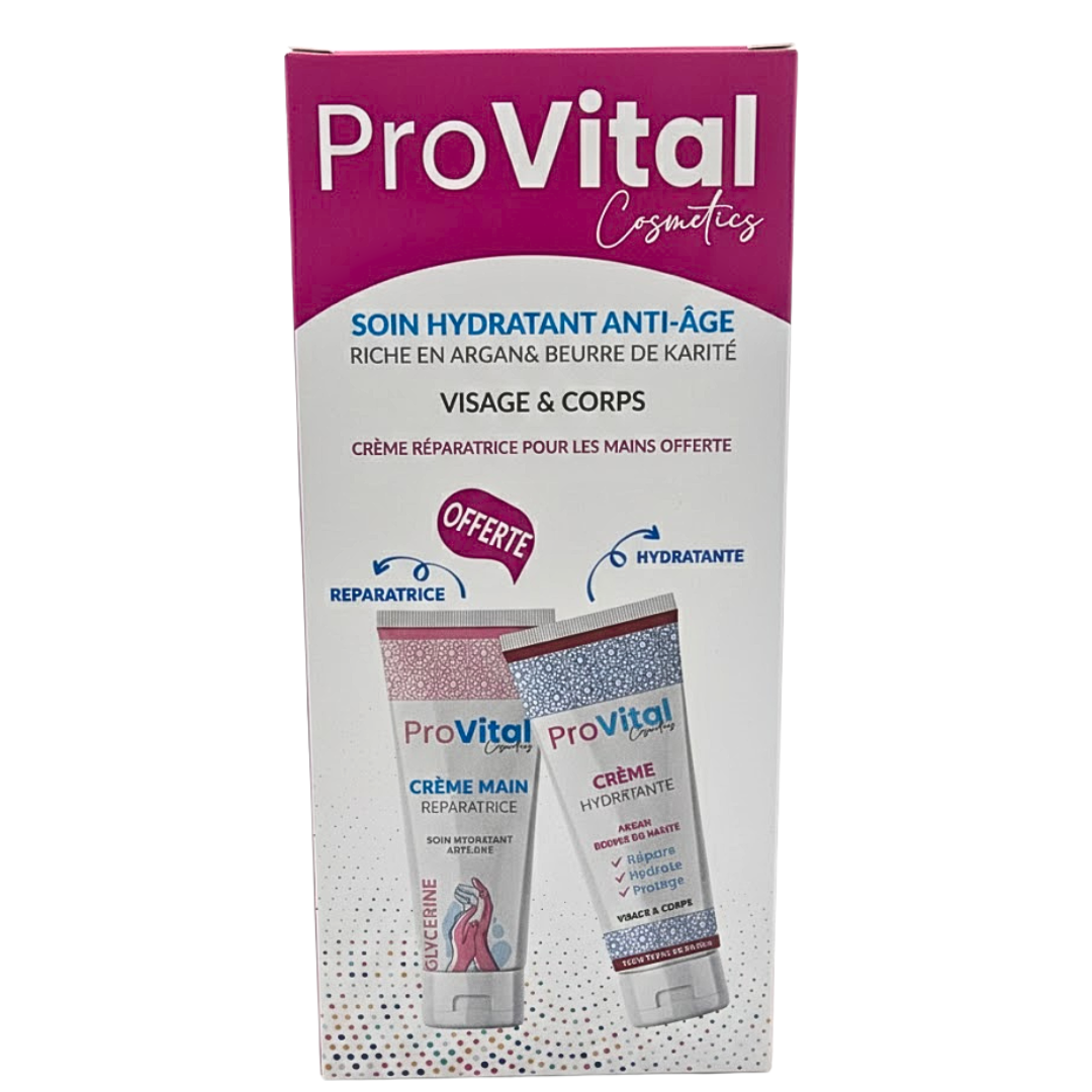 Pro-Vital-duo-Pack-Creme-Hydratante-100mlCreme-Main-Reparatrice-100ml.png Pro Vital Creme Hydratante 100ml+Creme Main Reparatrice 100ml Pack – Image 1