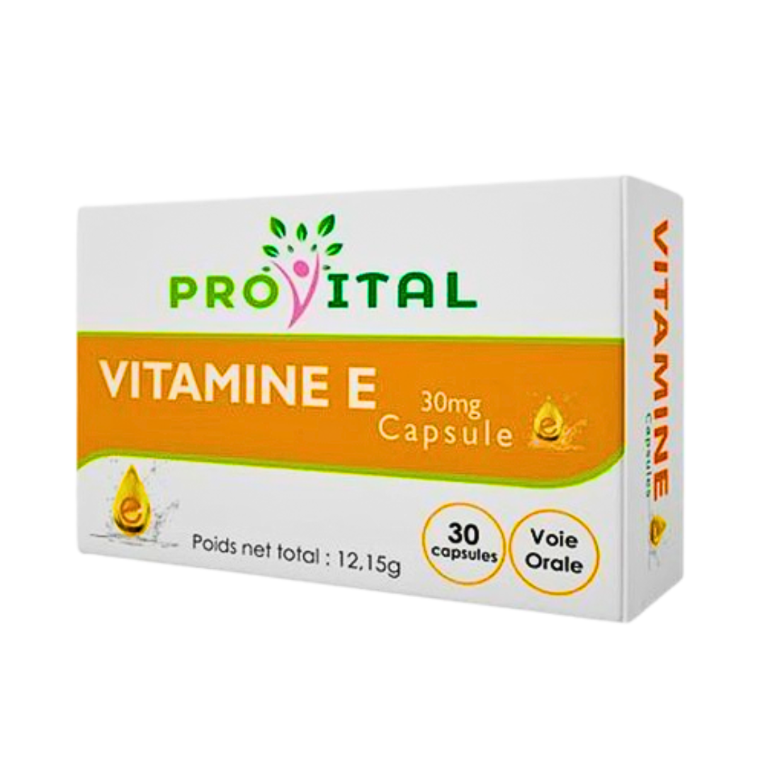 Pro-vital-Vitamine-E-30capsules.png Pro Vital Vitamine E 30Capsules – Image 1