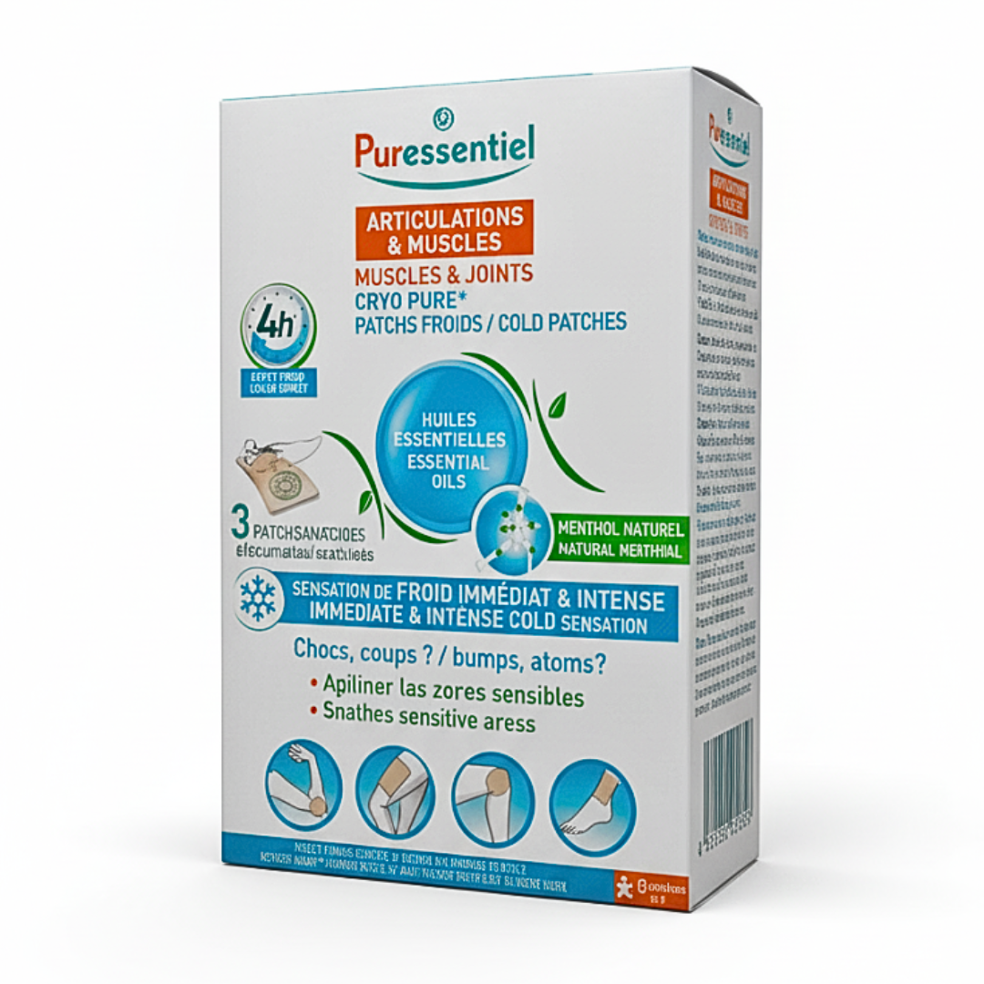 Puress-articulations-muscles-cryo-pure-patchs-froids-3UN.png Puressentiel Articulations & Muscles Cryo Pure Patchs Froids 3UN – Image 1