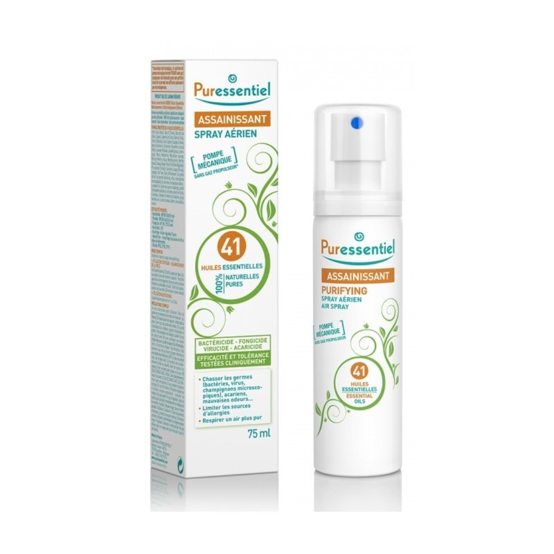 Puress-assainissant-spray-Aerien-41HE-75ml-1.png Puressentiel Assainissant Spray Aerien 41HE 75ml – Image 1