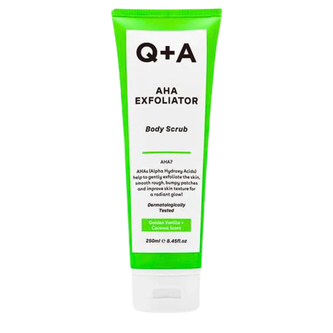 QA-AHA-Exfoliator-Body-Scrub-250ml.png Q+A AHA Exfoliator Body Scrub 250ml – Image 1