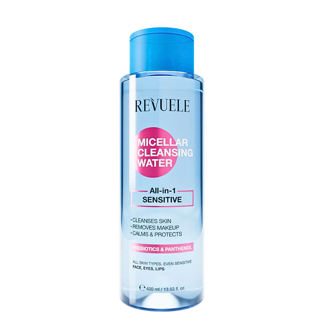Revuele-Micellar-Cleansing-Water-All-in-1-Sensitive-400ml.png Revuele Micellar Cleansing Water All-In-1 Sensitive 400ml – Image 1