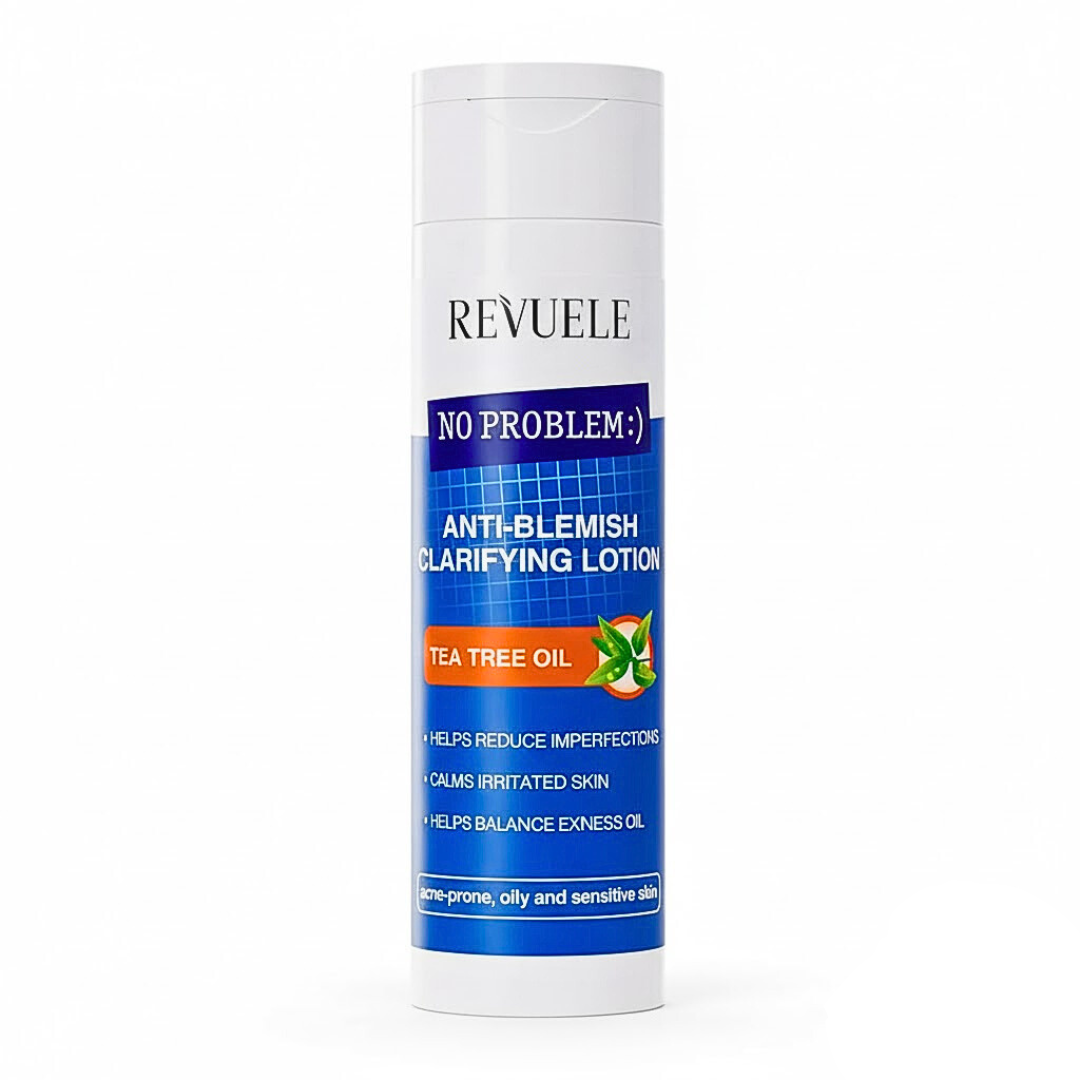 Revuele-No-Problem-Anti-blemish-Clarifying-Lotion-Tea-Tree-Oil-200ml.png Revuele No Problem Anti-Blemish Clarifying Lotion Tea Tree Oil 200ml – Image 1
