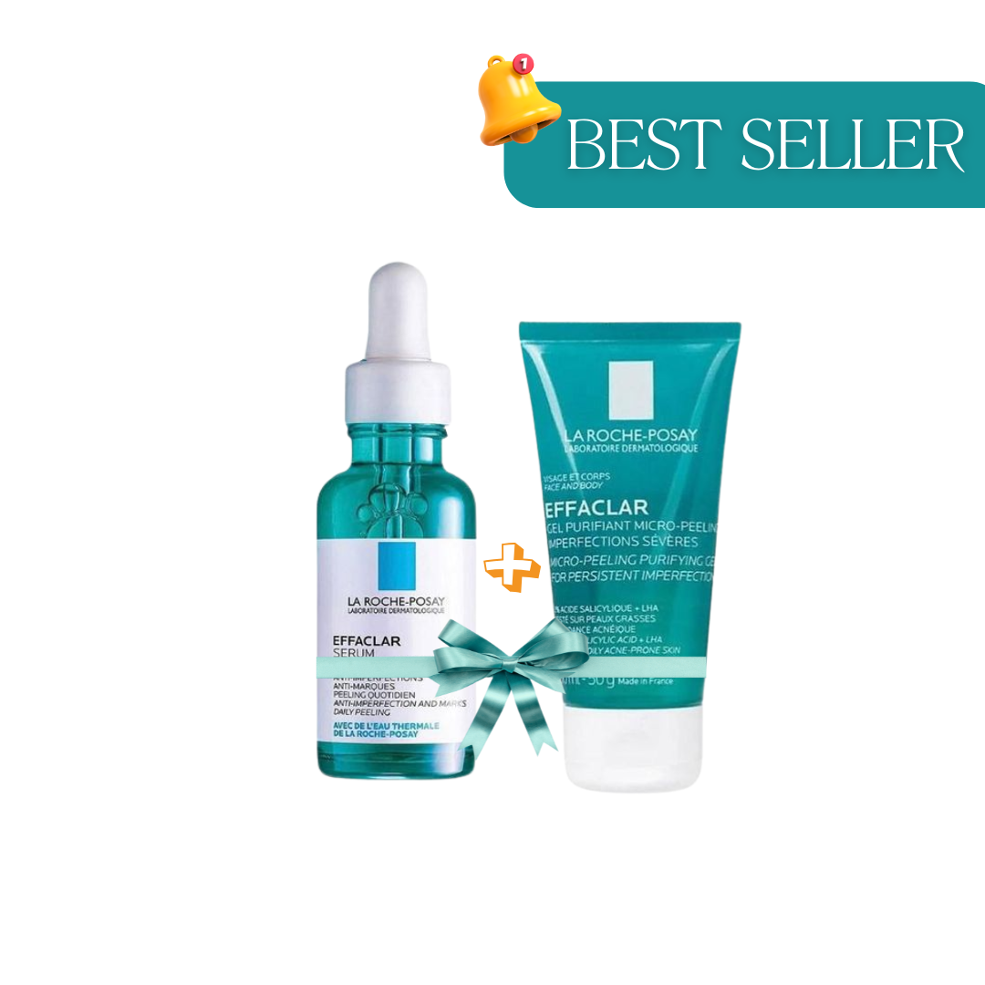 Roche-Posay-Effaclar-Serum-Ultra-Concentre-30mlEffaclar-Gel-Micro-Echantillon-Pack.png Roche Posay Effaclar Serum Ultra Concentre 30ml + Effaclar Gel Micro 50ml Pack – Image 1