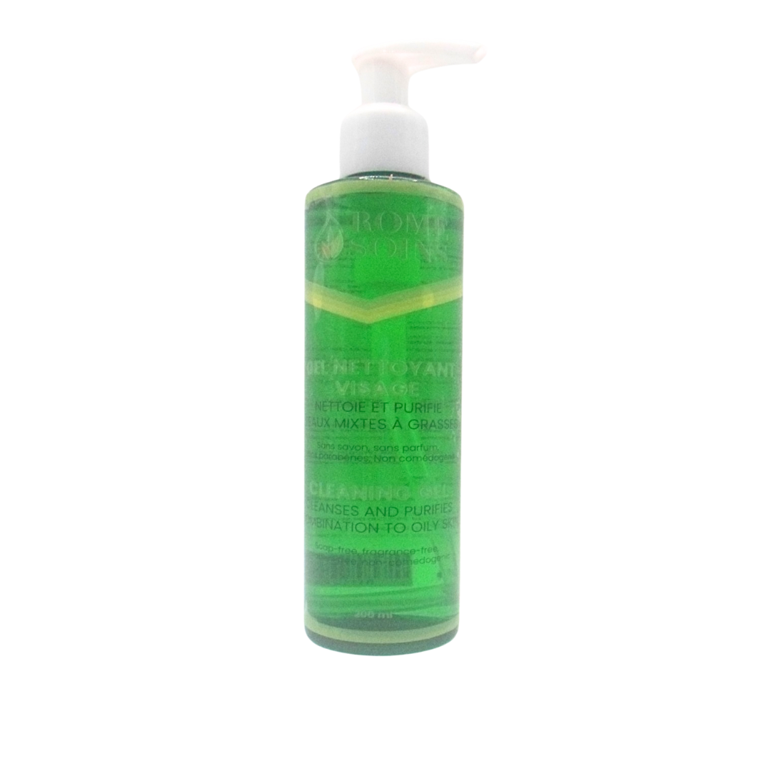 Rome-soins-Gel-Nett-PM-200ml-1.png Rome Soins Gel Nettoyant Peaux Mixtes a Grasses 200ml – Image 1