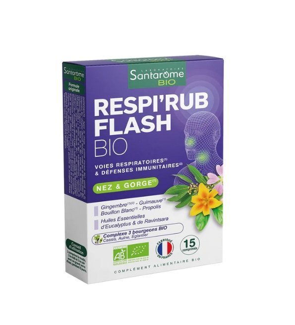 SANTAROME-RESPIRUB-FLASH-15COMP-1.jpg SANTAROME RESPI’RUB FLASH 15 COMPRIMES – Image 1